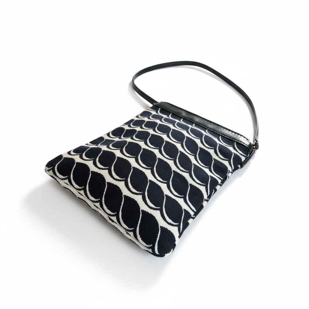 Kate Spade Navy Ivory Scallop Print Crossbody Bag Coated Canvas - Picture 9 of 10